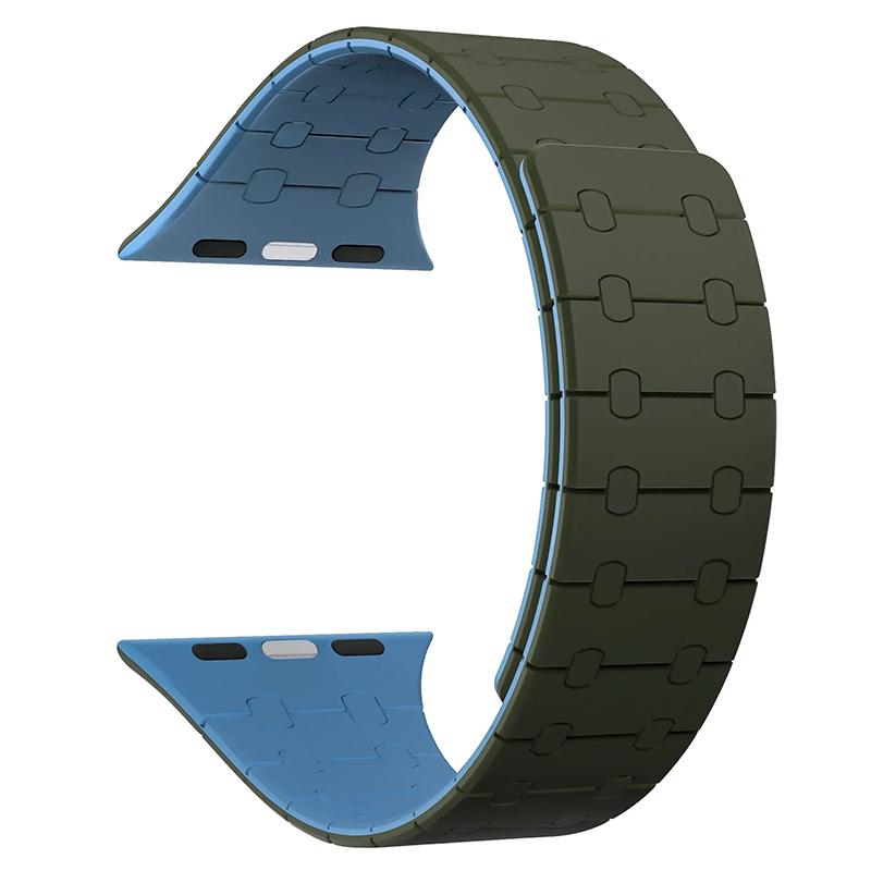Силиконовый магнитный ремешок для Apple Watch Band Ultra 2 49 мм 44 мм 40 мм S10 46 мм 42 мм 41 мм 45 мм Браслет IWatch Series 9 8 7 6 SE 5