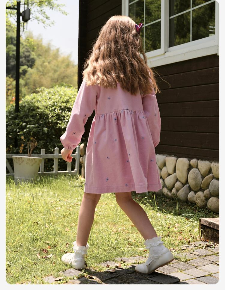 Davidella Girls' Corduroy Dress