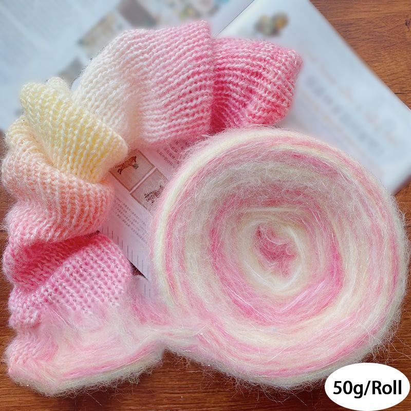 50g/Roll Blended Clothing Accessories Multicolor Colorful Crochet Line DIY Rainbow Yarn Soft Yarns Gradient