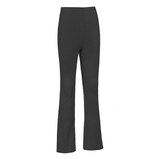 Женские расклешенные брюки с высокой талией, полосатые однотонные повседневные брюки облегающего кроя с эластичным низом