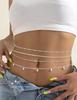 8Pcs Waist Belly Chain CZ Pearl Bead Sequin Paperclip Belly Chain Summer Beach Sexy Body Chains Jewelry Accessories Adjustable