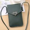 Замок Crossbody Прозрачный Кошелек для Мобильного Телефона Женский Однотонный Пряжка Маленький Кошелек
