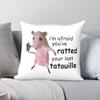 Ratted Your Last Tatouille Pillowcase Polyester Linen Velvet Pattern Zip Decorative Throw Pillow Case Room Cushion Cover