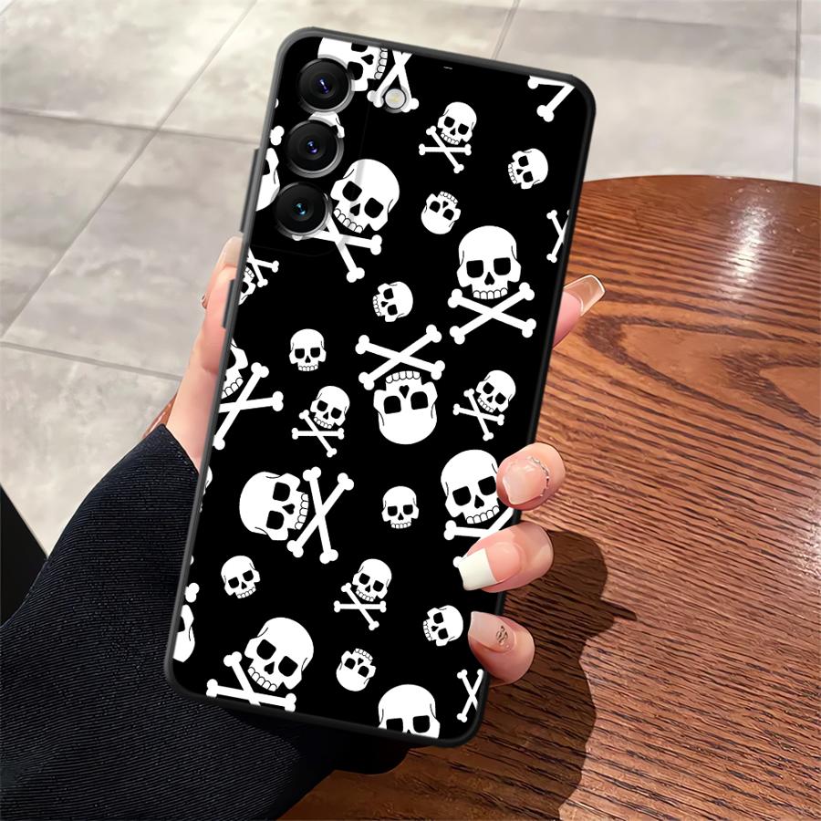 Case for Samsung Galaxy A15 A06 A12 A04 A70 A13 A20 A16 A40 A17 A50 A05 Funda Phone Cover Skull Skeleton Bone Punk
