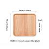 Wooden Dish Decor Tray Japanese Tableware Solid Wood Plate Fruit and Hotel Barbecue and Wooden Dining Plate Rubber Wooden Tray