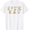 Gudetama Days of the Week T-Shirt Mens Womens Tops 100% Cotton Tee