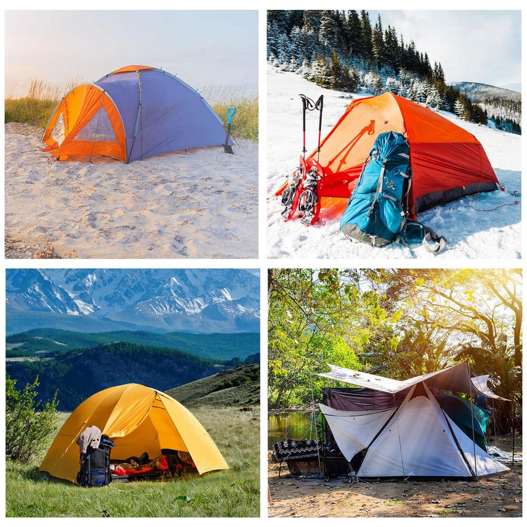 Алюминиевые колышки для палатки uxcell с набором крючков, 10 шт., колышки для земли и сумка для хранения, лента для тента для кемпинга на открытом воздухе, красные, 1 комплект, 18,3 см