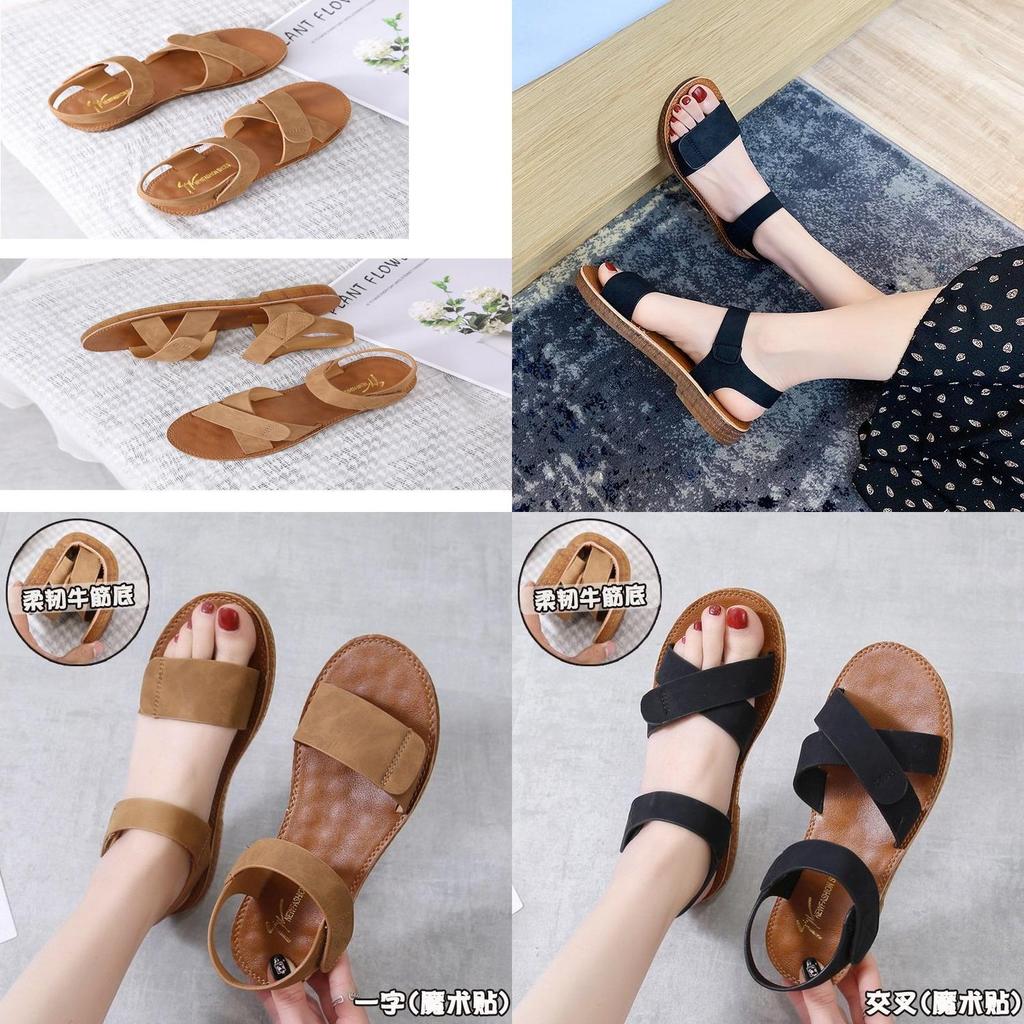 Casual Pu Flat Sandals With Water Drip Embellishments For Women