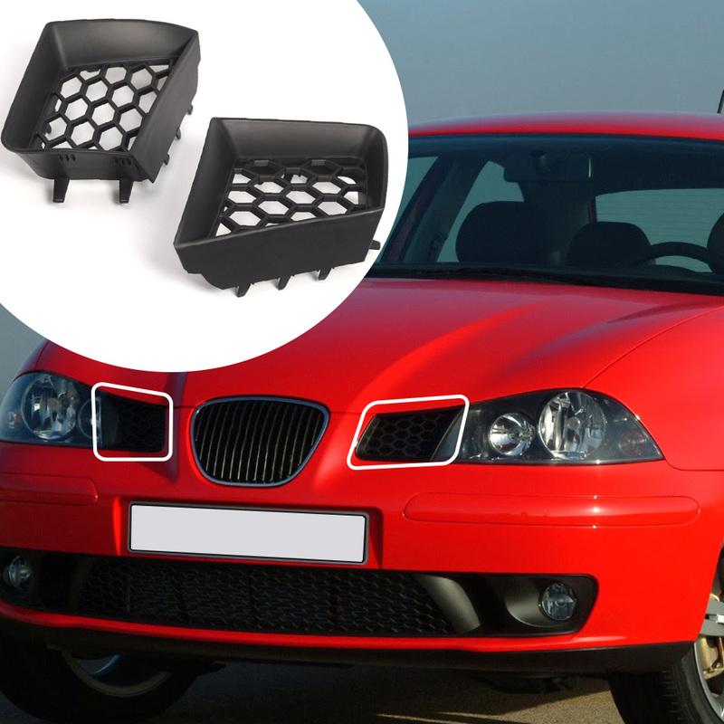 2Pcs Car Front Bumper Upper Grille Honeycomb Mesh Grille For SEAT Ibiza /Cordoba Typ 6L 2002-2009 6L0853677A01C, 6L0853676A01C