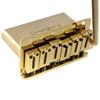 Musiclily Ultra Pitch ST Tremolo Bridge with Modern Brass Saddles and 42mm Brass Blocks for Strat Electric Gold 11.2mm 6-Point Guitars,