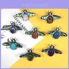 Shell Embedded Butterfly Brooch Pin Pendant With Fashionable Purple Crystal For Women And Men