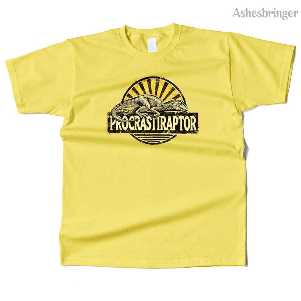 Mens Cotton Procrastiraptor Graphic T Shirt Street Casual Style Tee for Men and Women