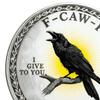 Yousheng F-CAW-F Памятная металлическая монета 2 дюйма Ворон Символ свободы и юмора Коллекционная монета для того, чтобы отпустить и двигаться дальше