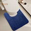 U-Shaped Floor Mat Wear Resistant Non-Slip Super Water Absorption Easy To Clean Fast Dry Bathroom Toilet Mat