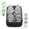1pc-3D Skull Ice Cube Tray, Silicone Ice Maker Molds , 4 Cavity Ice Cube Tray for Ice Cream & Party