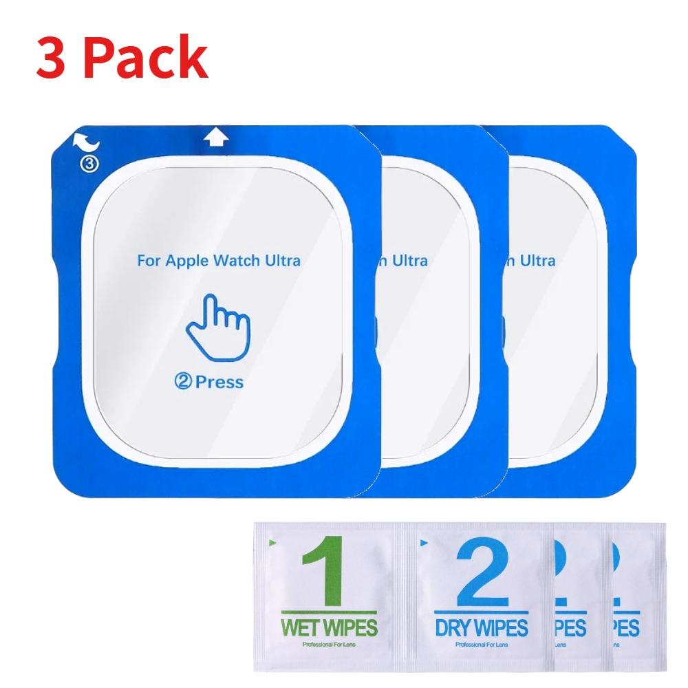 Tempered Glass Film Quick Pasting For Apple Watch Ultra 3/2/1 49mm Easy To Install Screen Glass Protective Film Ultra 3-2-1 49mm