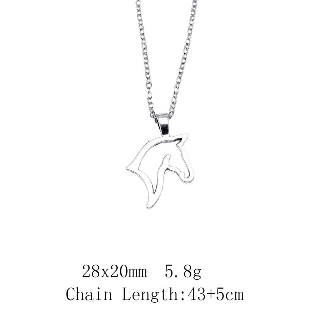 Подарки для женщин винтажное ожерелье лошадь единорог ожерелье на шею 43 см цепи предметы мужское ожерелье