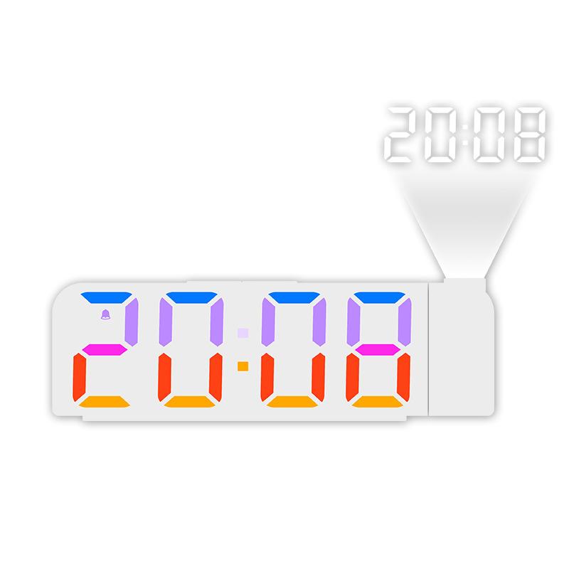 Простые цифровые электронные часы с проекцией крупным шрифтом, новый цифровой будильник, RGB-фантазийный цвет, креативные, красочные 0729