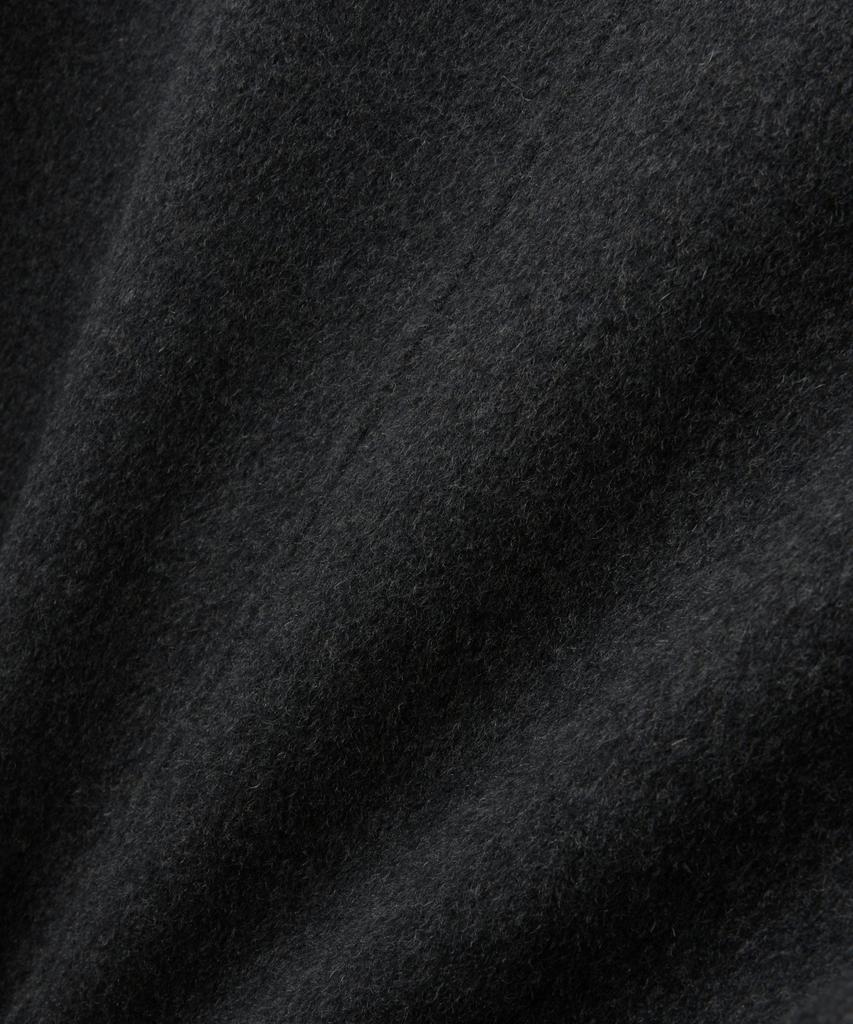 Satur (W) Shearling Collar Wool Blend Jacket Charcoal