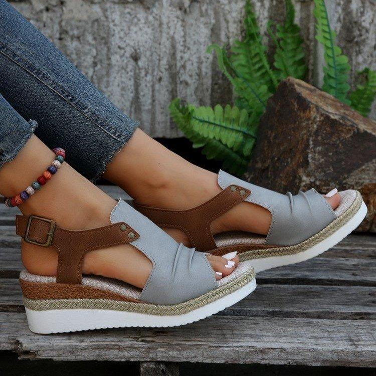 2024 Summer Women's Wedges Sandals Plus Size 43 Casual Fashion Platform Sandals with Heels Sandalias Mujer Ladies Roman Sandals