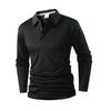 Polo Shirt Men's High-quality Lapel Long Sleeved T-shirt Top for Business and Leisure