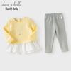 DAVE & BELLA Girls' Two-Piece Skirted Top and Leggings Set