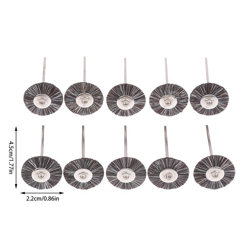 10 шт. Стоматологические высококачественные полировальные колеса-щетки для полировки, Стоматологическое лабораторное оборудование, Материалы и принадлежности