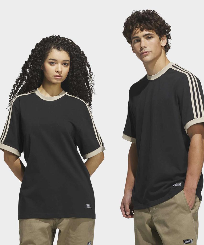 adidas Футболка с контрастными рукавами Skateboarder - Черная:Хаки / Ks4343