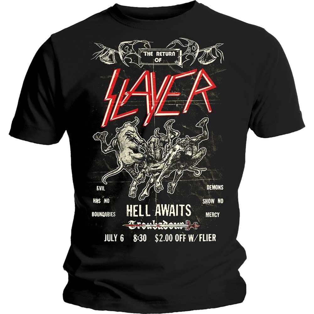 Slayer унисекс взрослая винтажная футболка с флаером