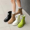 Middle Women's Fashionable Outdoor Rain Shoes Rubber Shoes Wear Resistant Water Shoes Short