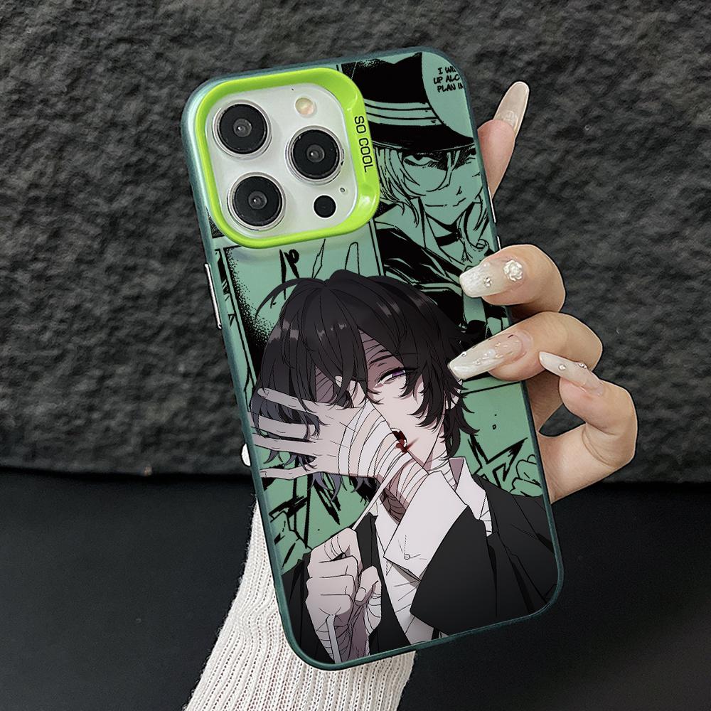 Anime Dazaies Osamus Phone Case for iPhone 17 Air 16 16e 15 14 Plus 13 12 11 Pro Max X Xs XR 8 Colorful Silver Hard Cover