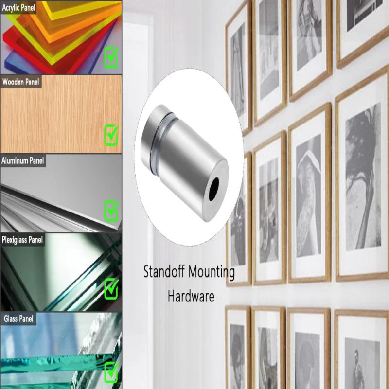 10 шт. Винты-держатели для вывесок 12x25 мм Рекламный винт Нержавеющая сталь Настенные держатели для вывесок Стекло Акрил Монтажная фурнитура для крепления гвоздями