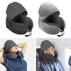 Noon Break U-Shape Head Rest Neck Pillow Airplane Pillow Neck Sleeping Cushion Hooded Travel Pillow