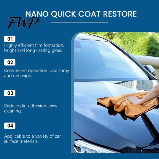 DIY Car Paint Sealant Nano Ceramic Coating Spray for Cars, 120ml Shine Restorer Hydrophobic Wax with Protection, Easy Gloss Enhancer Auto Surface