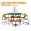 102 шт. многофункциональный детский электропоезд набор вагонов многослойный светофор эстакада головоломка строительство мальчик девочка подарок B021