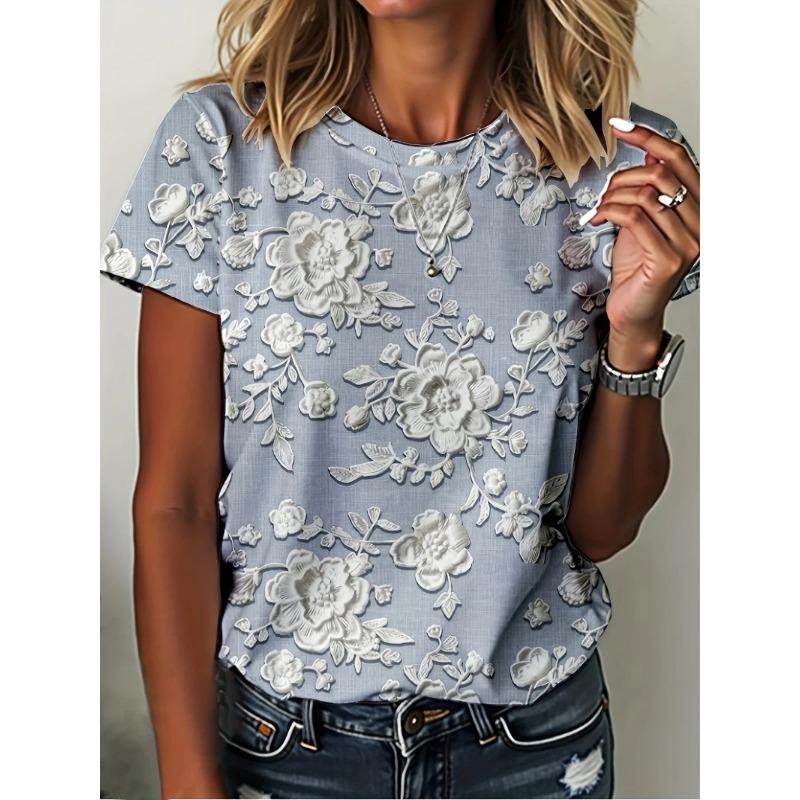 Women's 3D T-Shirt Butterfly Graphic Print Summer Short Sleeve Casual Tops Street Fashion O Neck T-Shirt Oversized Female Clothing