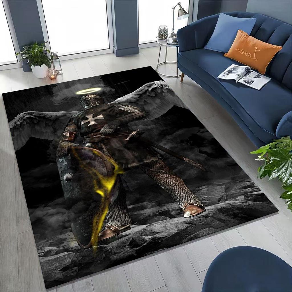 Тамплиер Рыцарь Крови Честь Святой Крестоносец Мультяшный Ковер для Спальни Гостиной Дивана Дома Декор Придверный Коврик, Детский Игровой Нескользящий Напольный Коврик