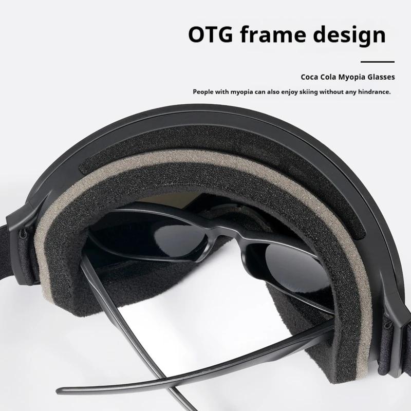 Ski Goggles Uv400 Protection Skiing Googles Snow Safety Anti-fog Mirror Lenses Otg Magnetic Snowboard Safety Glasses Custom Logo
