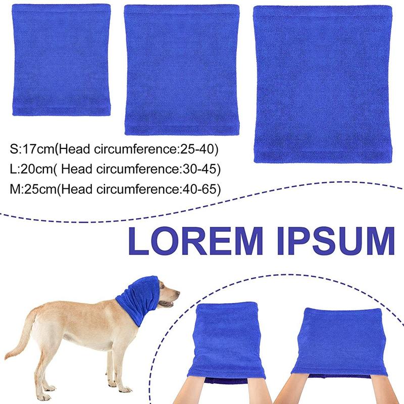 Thickening Dog Calming Earmuffs Neckerchief Collar Warm Pet Neck Gaiter Noise-proof Puppy Scarf Collars Small Medium Large Dog
