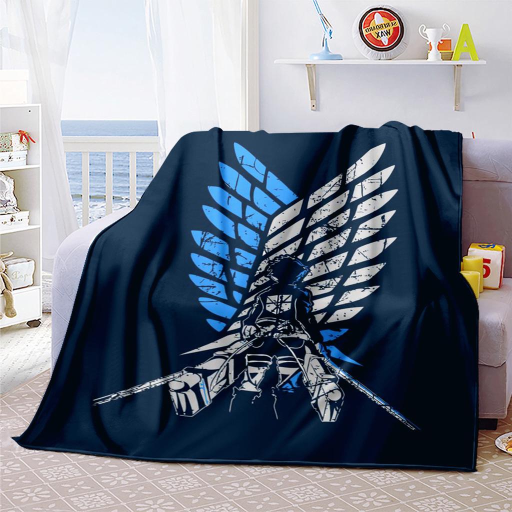 Attack on Titan Soft Comfortable All Seasons blanket Sofa Office Naps blanket Outdoor Travel throw Perfect Gift