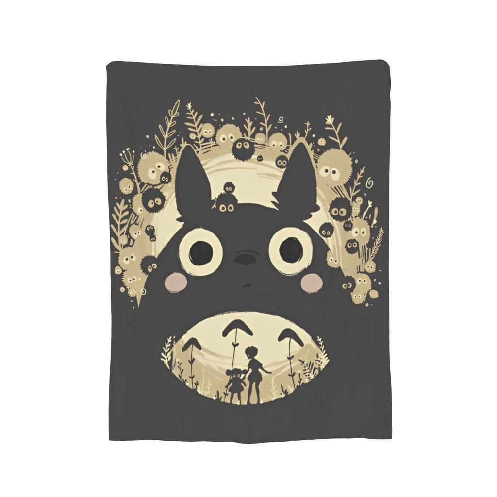 Традиционные вязаные одеяла Некобус Японские Т-Тоторо Кот-автобус Флисовый плед Постельные принадлежности Диван Портативные Мягкие Теплые Покрывала