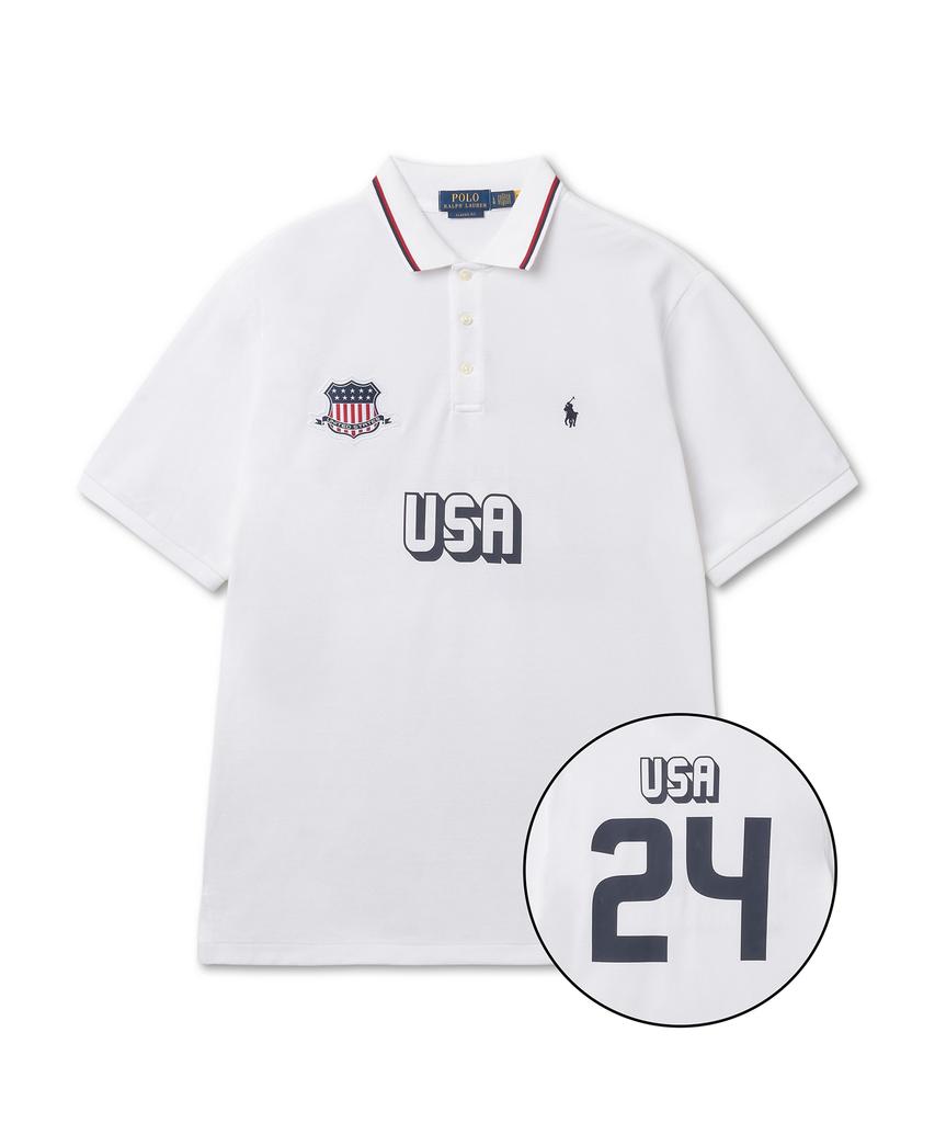 POLO RALPH LAUREN Классический крой Футболка Usa Polo - Белый