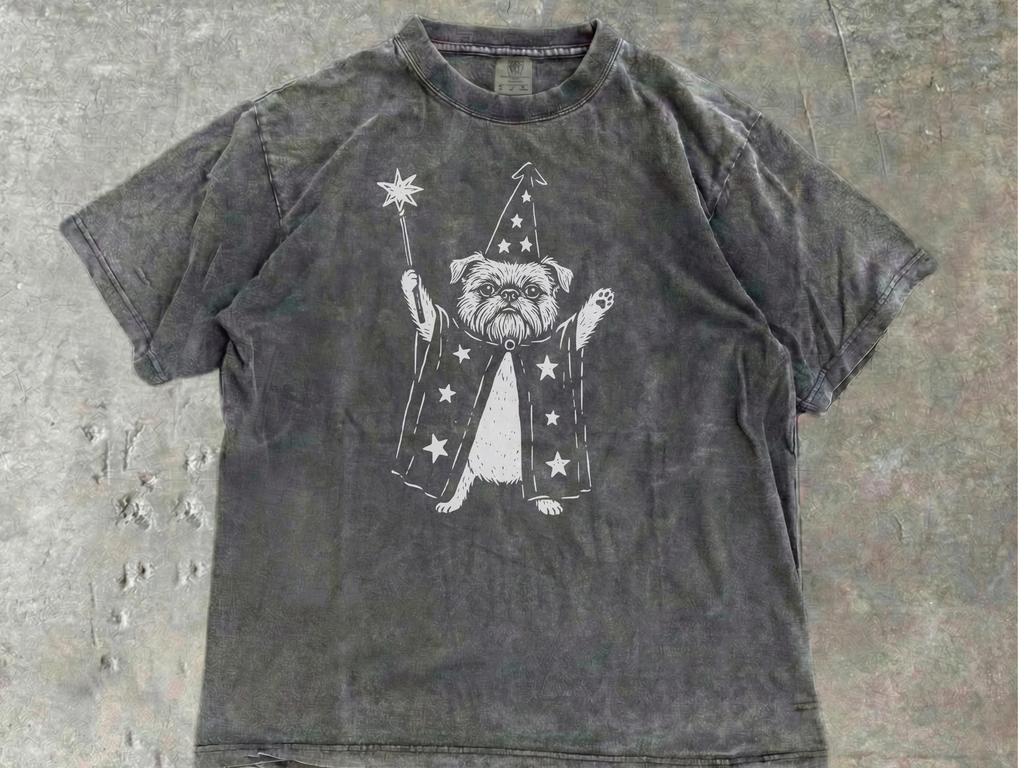 Comfort Colors Brussels Griffon Wizard Shirt, Halloween Costume Tee, Funny Griffon Dog Lover Gift