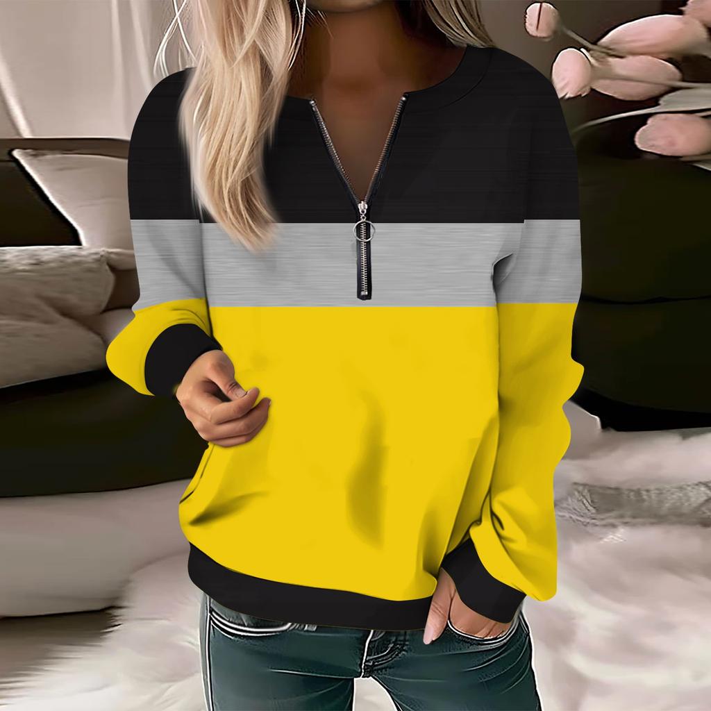 Женский повседневный свитер с длинным рукавом, на молнии, с принтом цветов, свитшот, повседневная верхняя одежда на осень