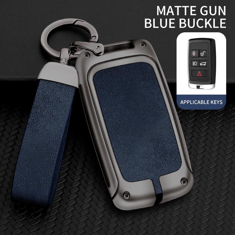 Металлический кожаный чехол для ключей от машины для Land Rover Range Rover Evoque Discovery Sport Velar для Jaguar XE XF E-Pace F-Pace