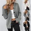 Women's Button Solid Color Long Sleeve Cardigan Women's Knit Sweater