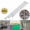 Bathroom Spring Loaded Extendable Telescopic Voile Tension Curtain Rail Pole Rod