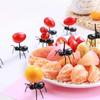 12 PCS Ants Food Fruit Picks Decoration Ant Shape Forks Snack Cake Dessert Tableware for Home Kitchen Party Dinner Fruit Pick