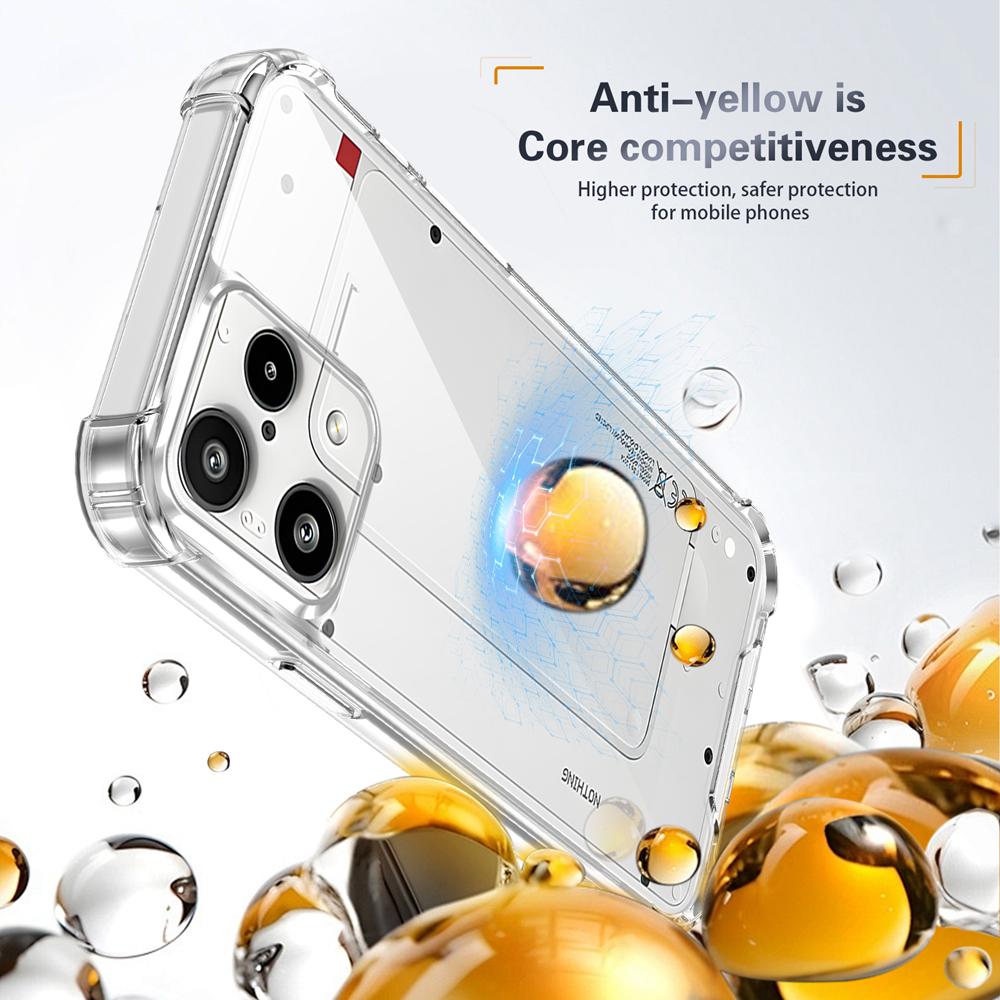 KEYSION Прозрачный противоударный чехол с усиленными углами для Nothing Phone 3A Lite, TPU+PC, прозрачная задняя крышка для Nothing 3A Lite
