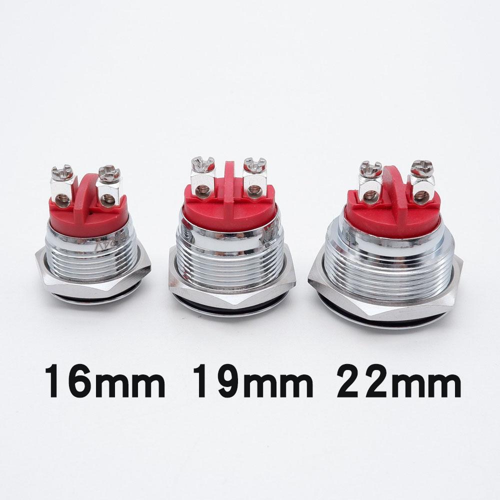 20 pcs LED Metal Indicator Light Warning Signal Lamp 16mm 19mm 22mm Waterproof Red Yellow Blue Green White 6V 12V 24V 110V 220V